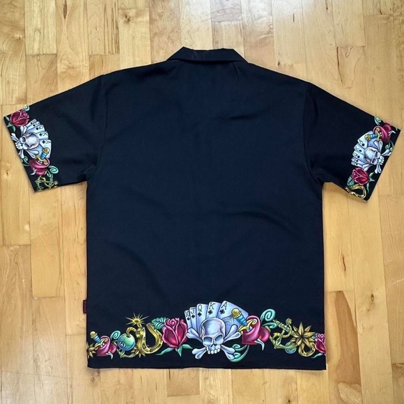 Nikki Sixx Dragonfly Poker Skull Shirt Size Large - Picture 8 of 8